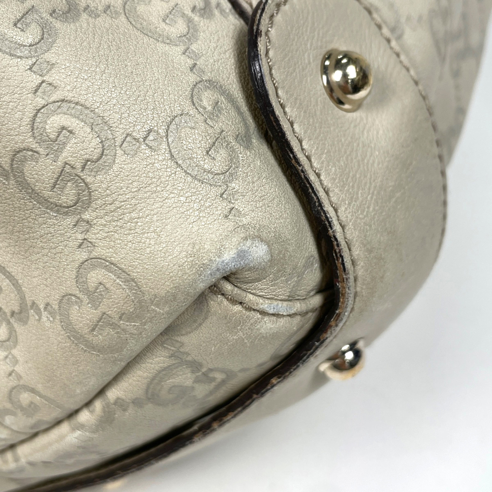 Gucci GUCCI Guccissima Tote Bag Horsebit Shoulder Shima Leather Beige 137621 ... - Picture 3 of 9